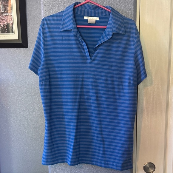 Nike Blue Striped Women's Top - Picture 1 of 4